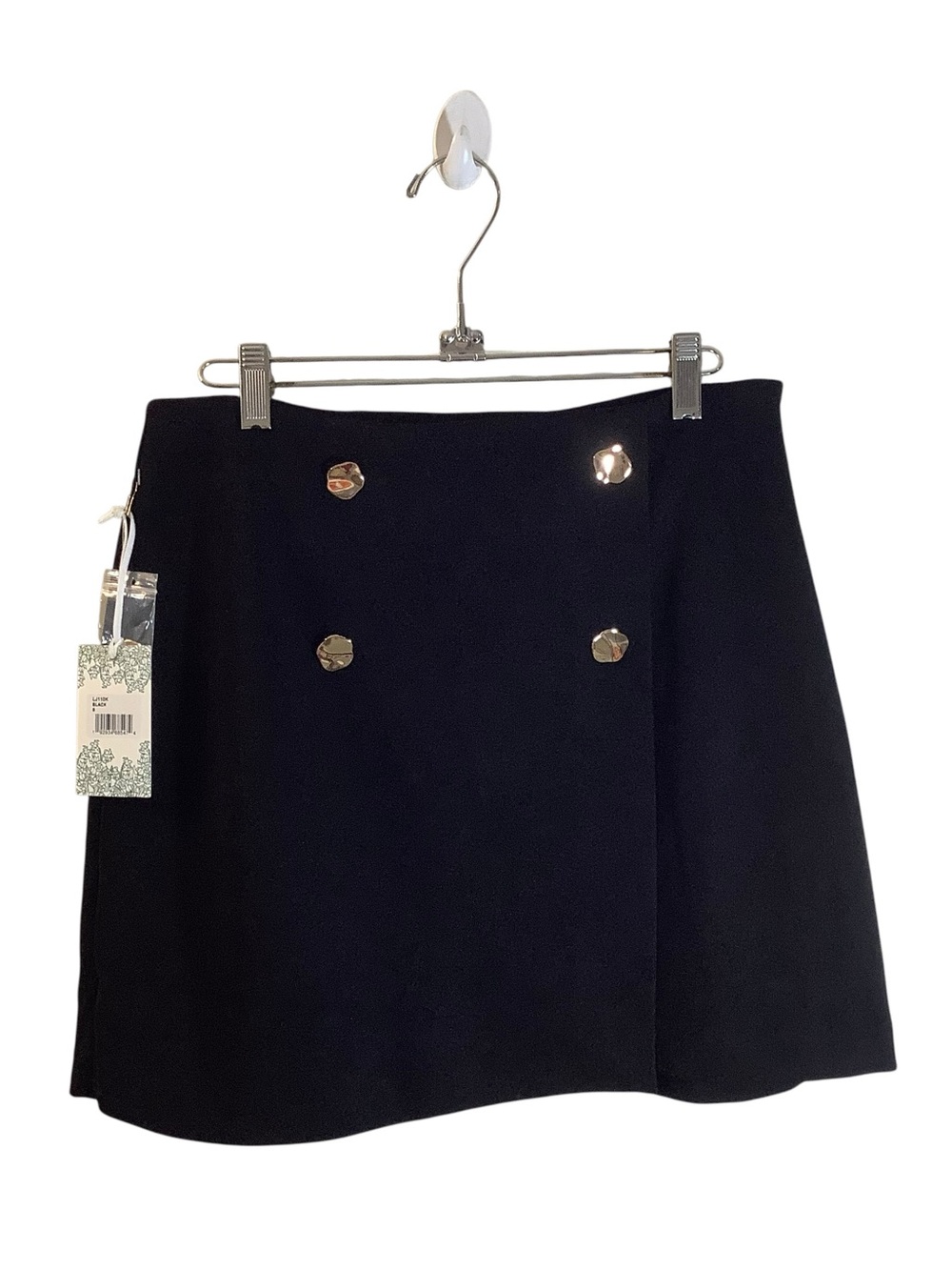 Hyacinth House Women’s Black Button-Front A-Line Skirt
